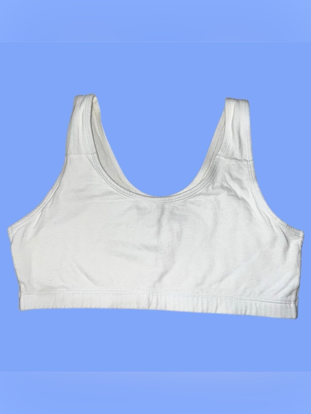White bra by fruit of the loom.